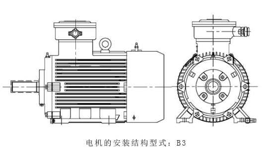 电机的安装结构型式B3